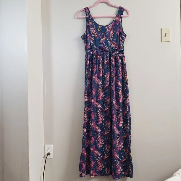 Mudd Laddar Braid Cutout Floral Maxi Dress Size 14 - Picture 12 of 13